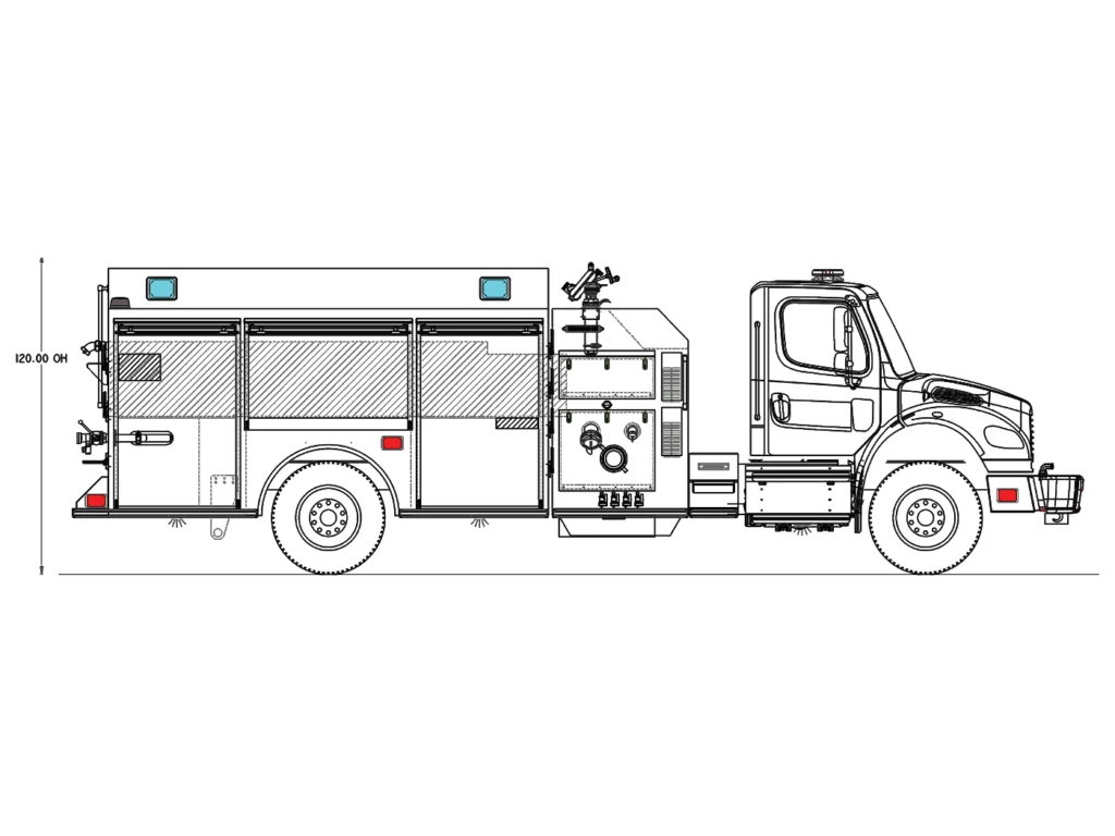 Spartan Commercial Top Mount Pumper