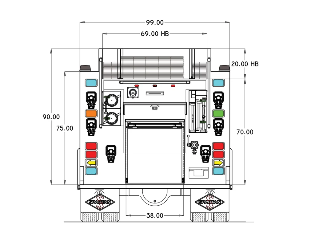 Spartan Commercial Top Mount Pumper
