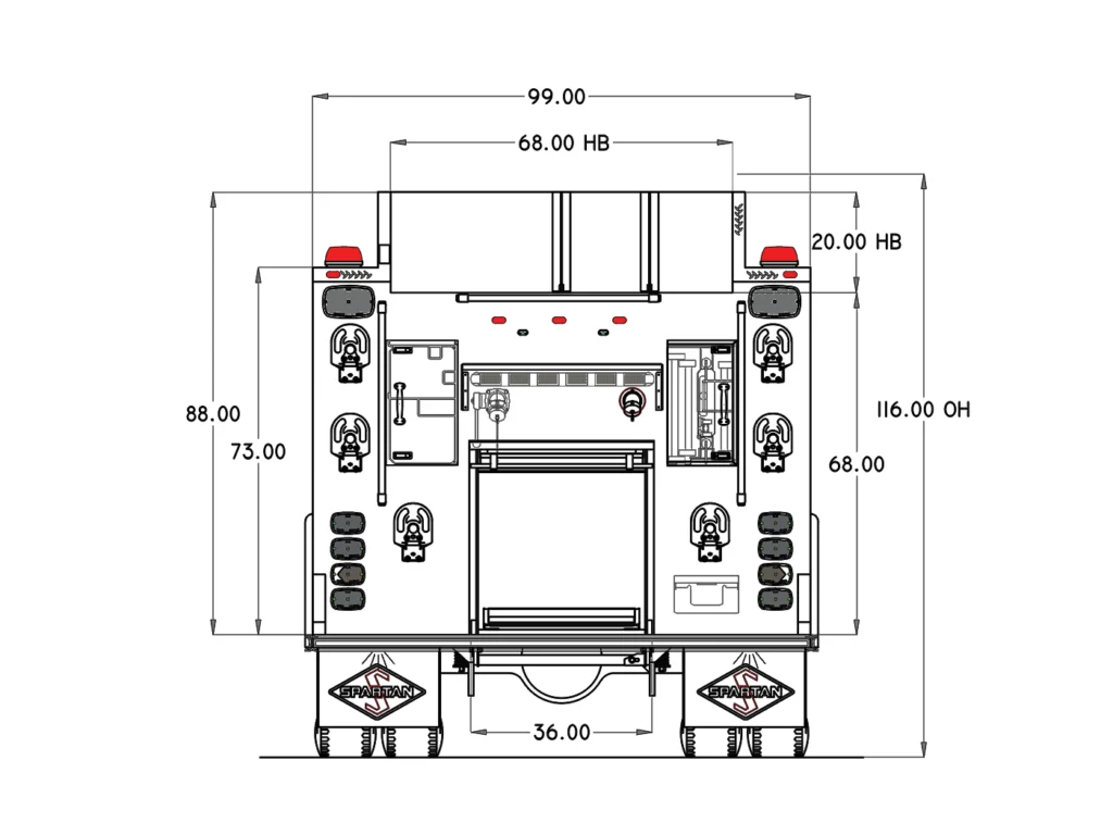 Spartan S-180 Pumper 2111 Drawing